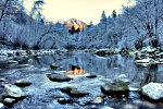 Winter stream photography.