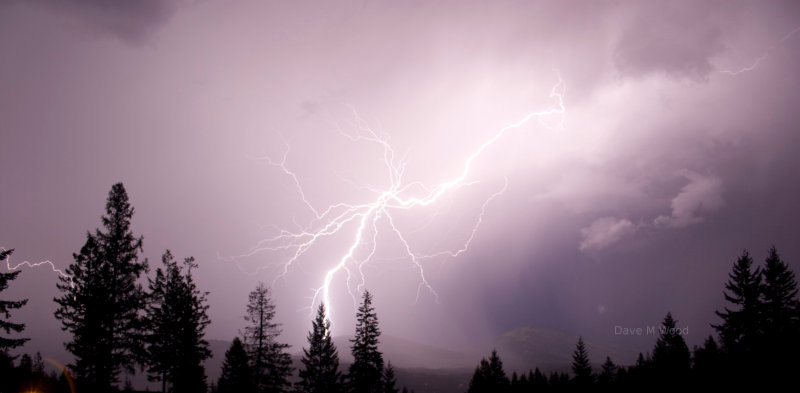 Lightning photography, professional DSLR camera.