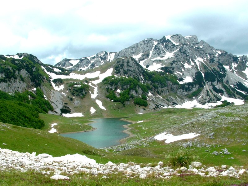 Outdoor photography, beautiful mountain lake in Montenegro.