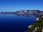 Blue Crater Lake Photography.  Professional DSLR Camera.