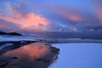 Sunset, Blimsanden, Norway.  Coastal sunset.