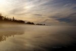 Balaton Lake, Hungary.  Fog.  Mist.