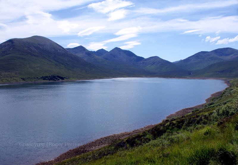 Loch Ainort, Isle of Skye, Scotland.  Mountains, lakes.