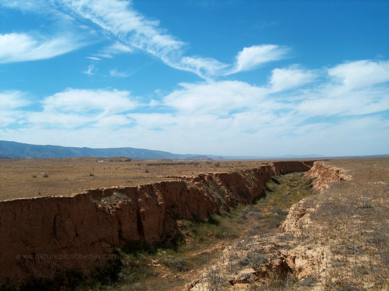 Empty fault line in California.