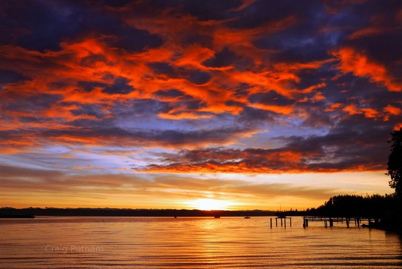 Sunrise, Apple tree cove, Kingston, WA.