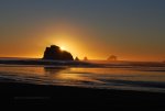 sunset, washington state, pacific ocean, beach, waves.