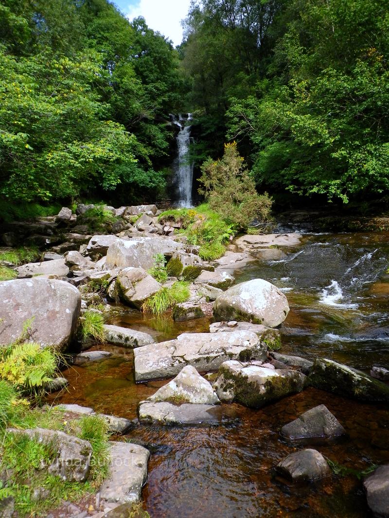 Waterfall in Brecon Beacons, Wales.