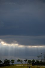 Storm in the distance.