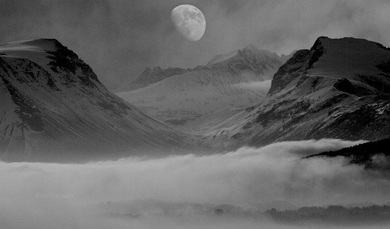 Moon over Norway