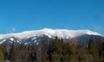 Snow on the mountains in Montana.