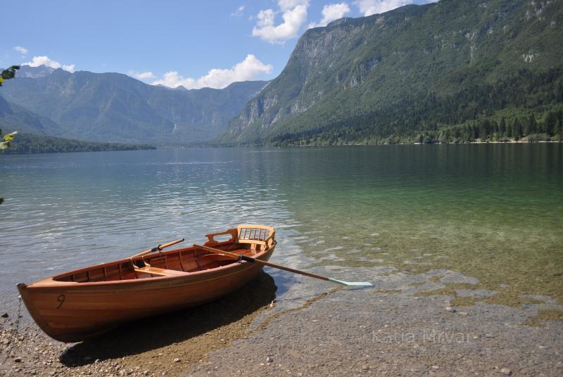 Alpine lake in Bohinj, Slovenia