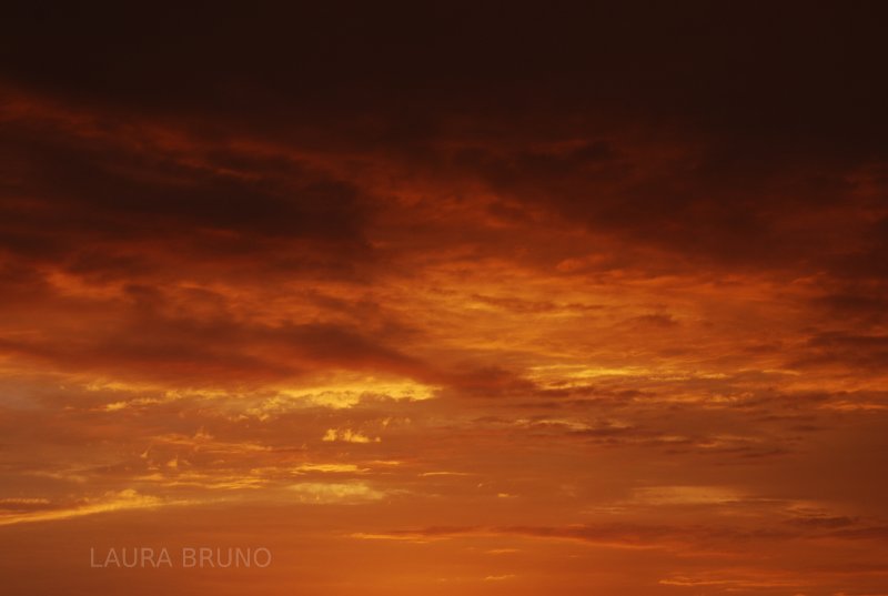 Sunset with clouds.