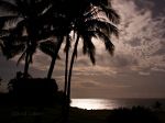 Moon over golf course in Kauai