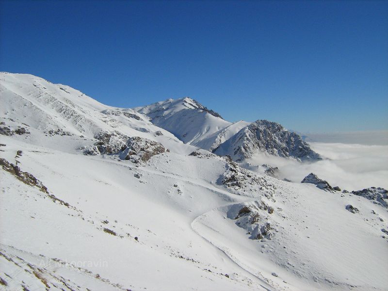 Gorgeous view on the way to ski resort in Iran