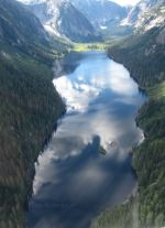 Glacial valley and lake in Alaska