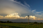 Gorgeous sunlight on thunder clouds in Nebraska