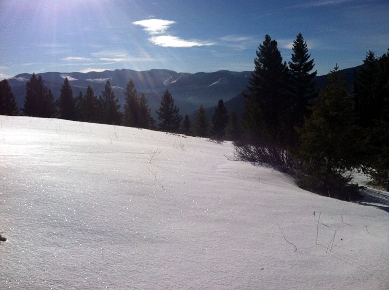 Snow covered ridge in the Rocky Mountains