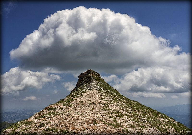 Clouds over Mount Sibilla in Italy