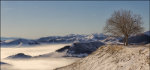 Beautiful cloud covered valleys in Italy