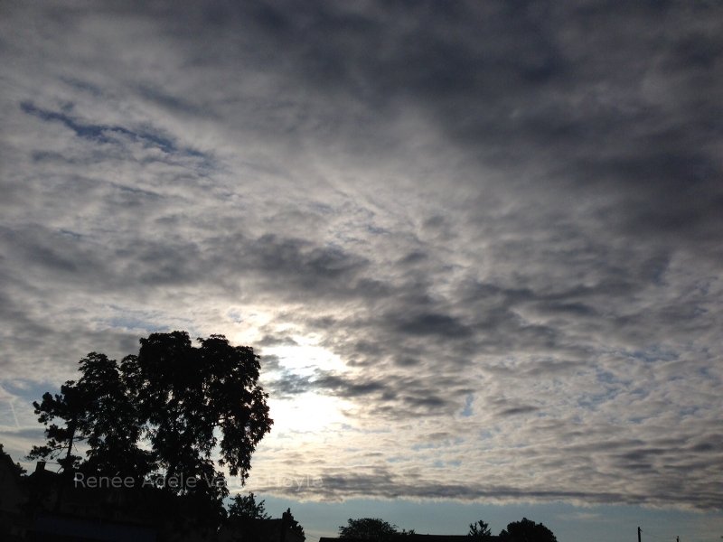 Sun through clouds in Nazareth, PA