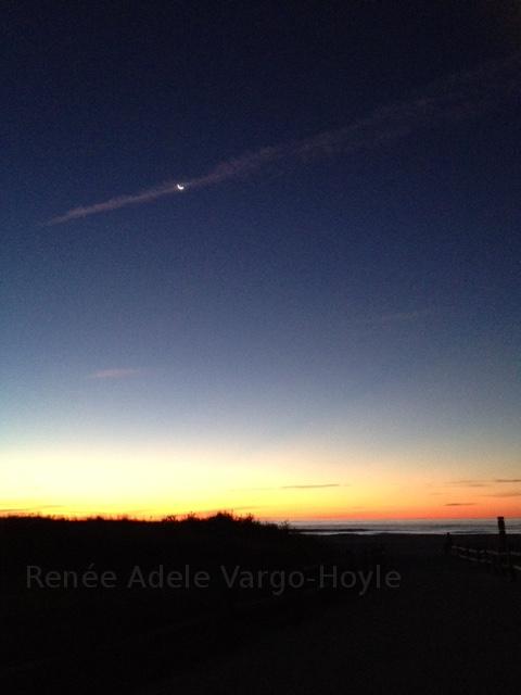 Sunrise and Moonset