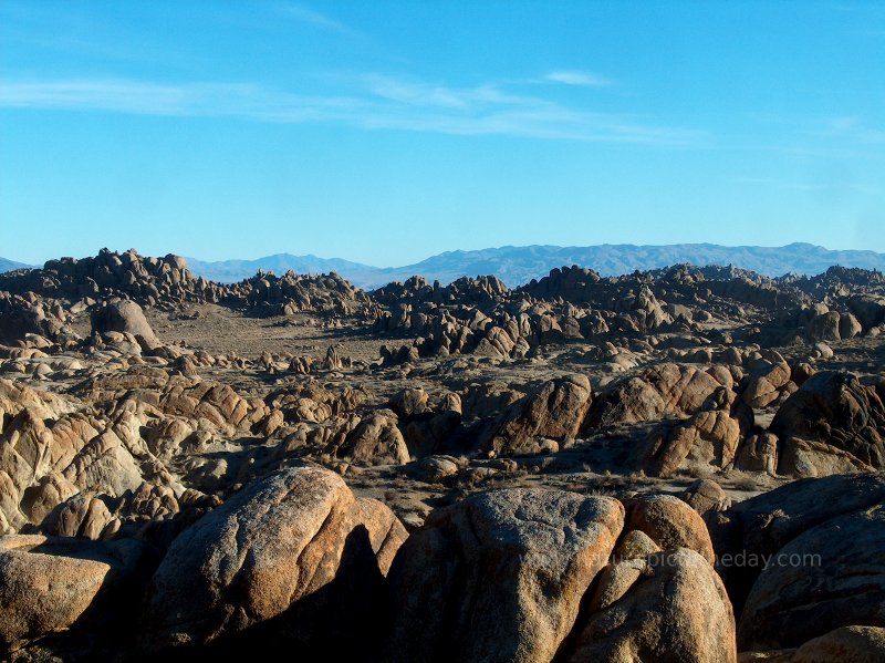 Rocks in the Alabama Hills of California.