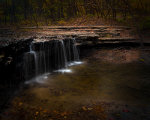 Beautiful waterfall in Sarpy County, Nebraska