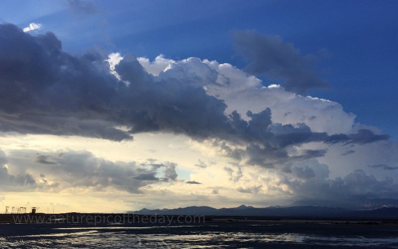 Sun, clouds and desert in Nevada