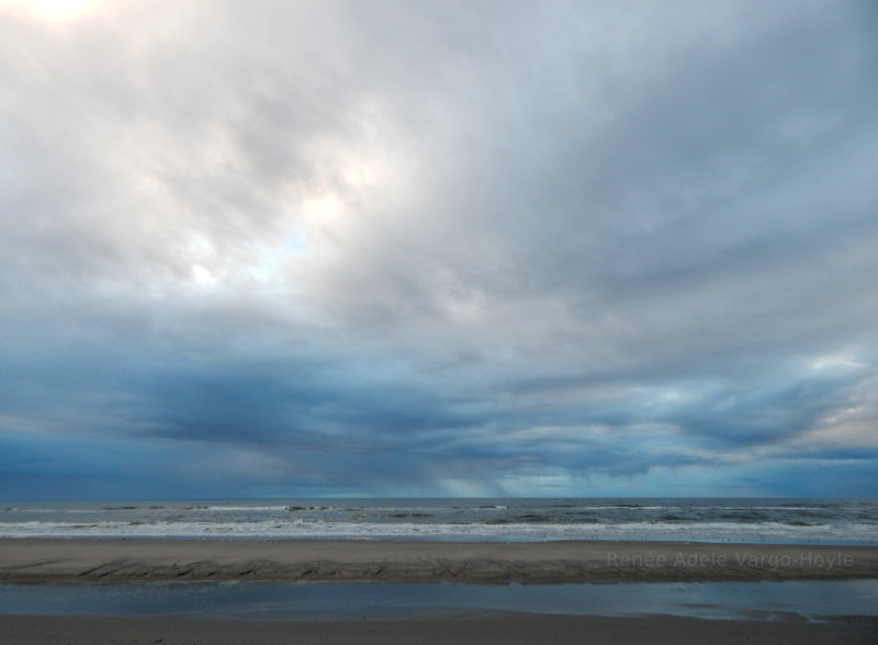 Rain on the beach near Avalon, NJ