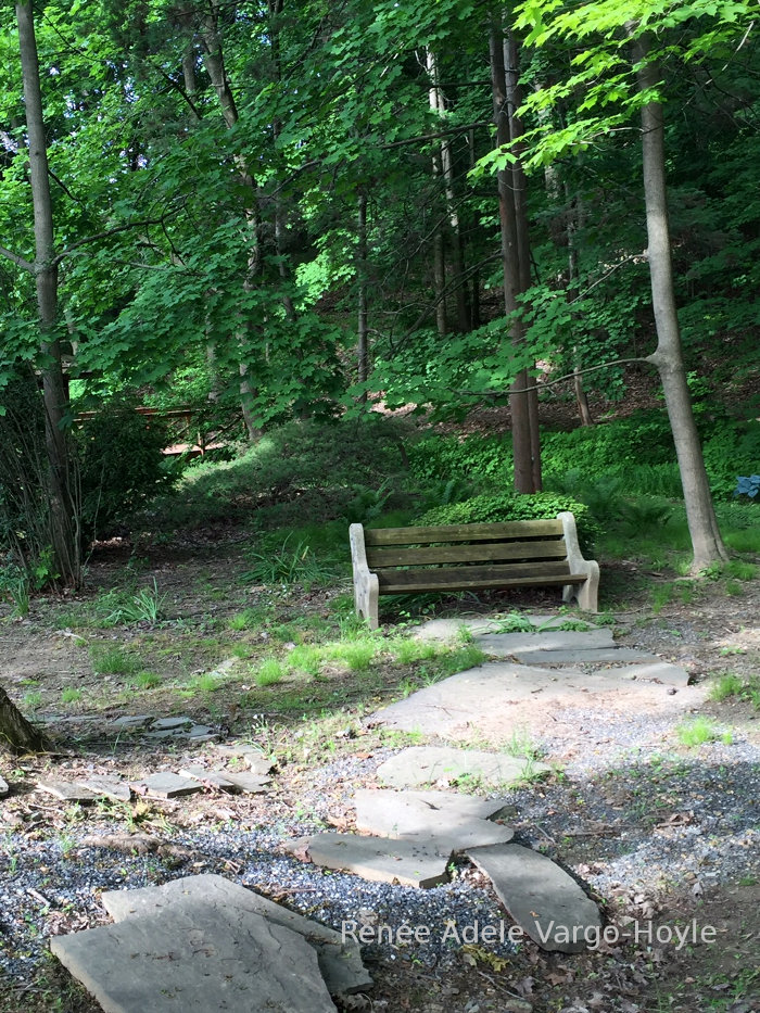 Garden bench in Pennsylvania