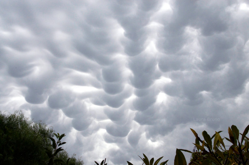 Mammatus clouds over Brazil