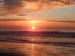 Gorgeous sunrise over New Jersey beach