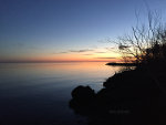 Beautiful still waters of Lake Superior at Sunset