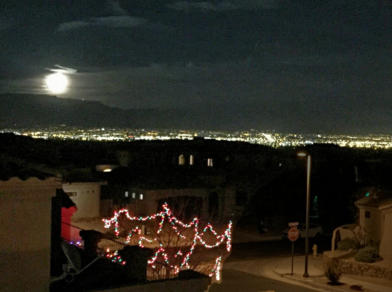 Full Moon over Albuquerque New Mexico