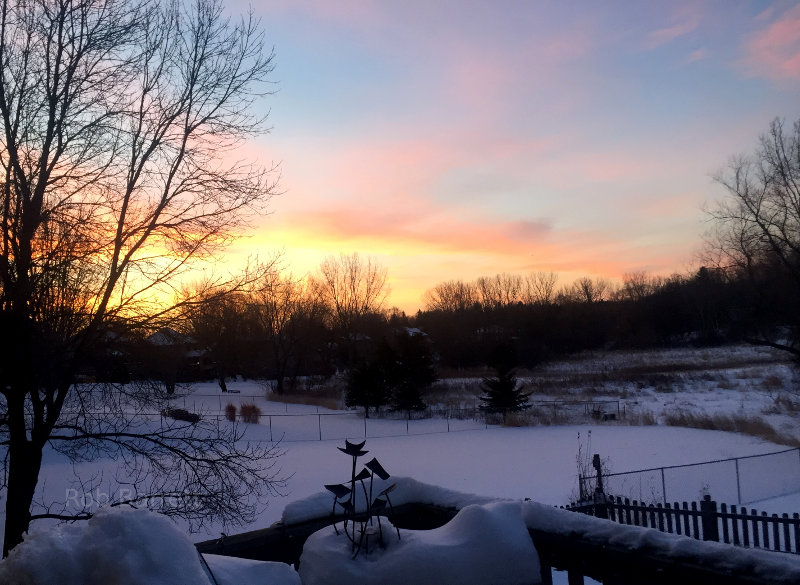 Winter sunrise in Minnesota