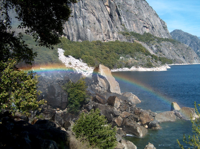 Rainbow at Hetch Hetchy in Yosemite