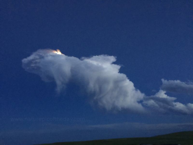 Cloud formations at night.