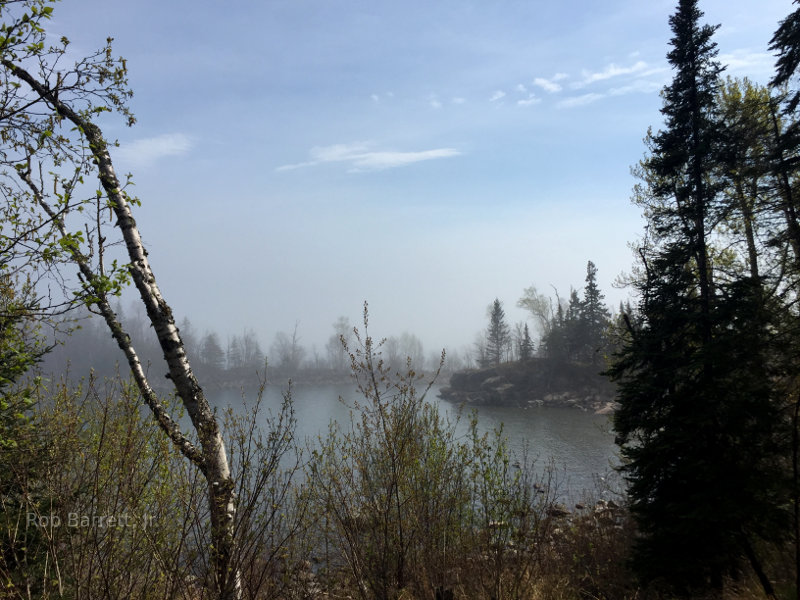 Misty morning on a lake