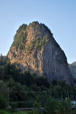 Tall Beacon Rock on the Columbia River