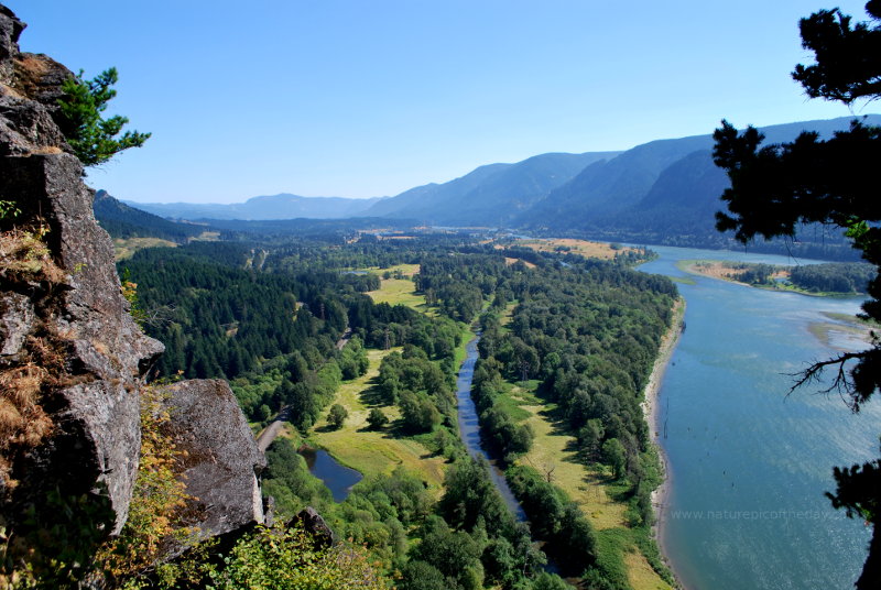 Climbing Beacon Rock on the Columbia River