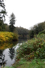 Humptulips River under a Bridge in Washington