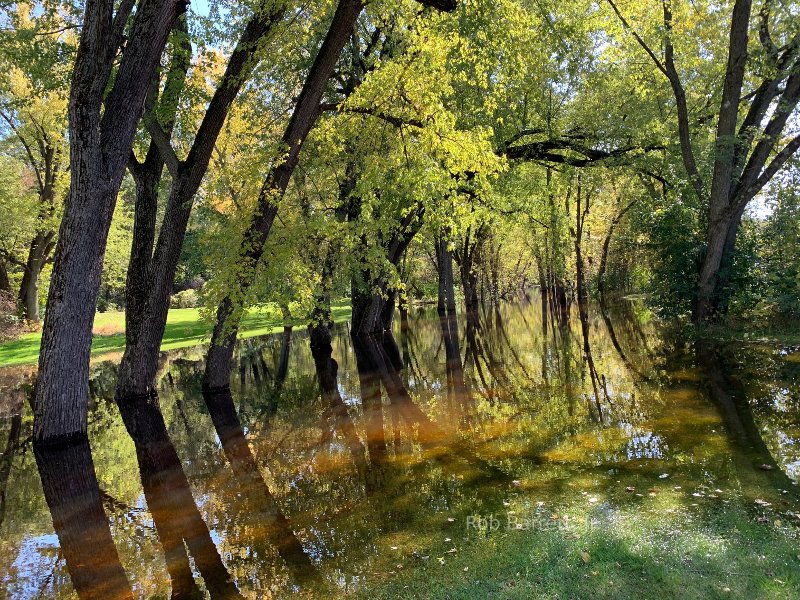 Rum River in the spring in Minnesota