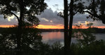 Beautiful sunset on Christmas Lake in Minnesota