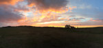 Homestead in Montana at Sunset