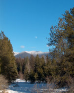 Moon in Montana in the Winter