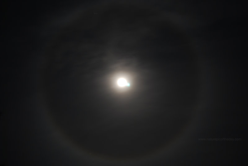 Ice Crystals and a moon