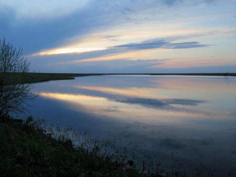 Lake in Montana at Sunset