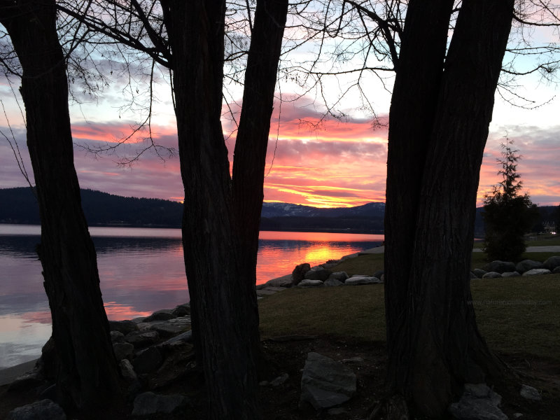 Sunset on Lake Couer D