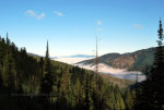 Fog in a valley.