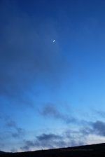 Moonrise in the evening.